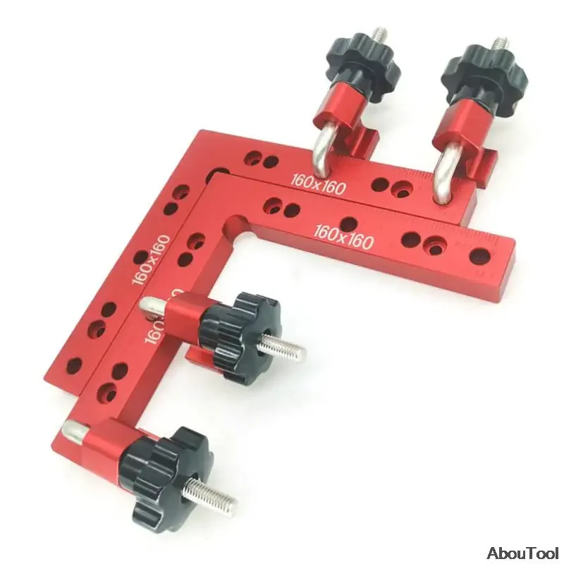 

6PCS Auxiliary Positioning Panel Fixture Splicing Board 90 Degrees L-Shaped Fixed Clip Carpenter's Square Ruler Woodworking Tool