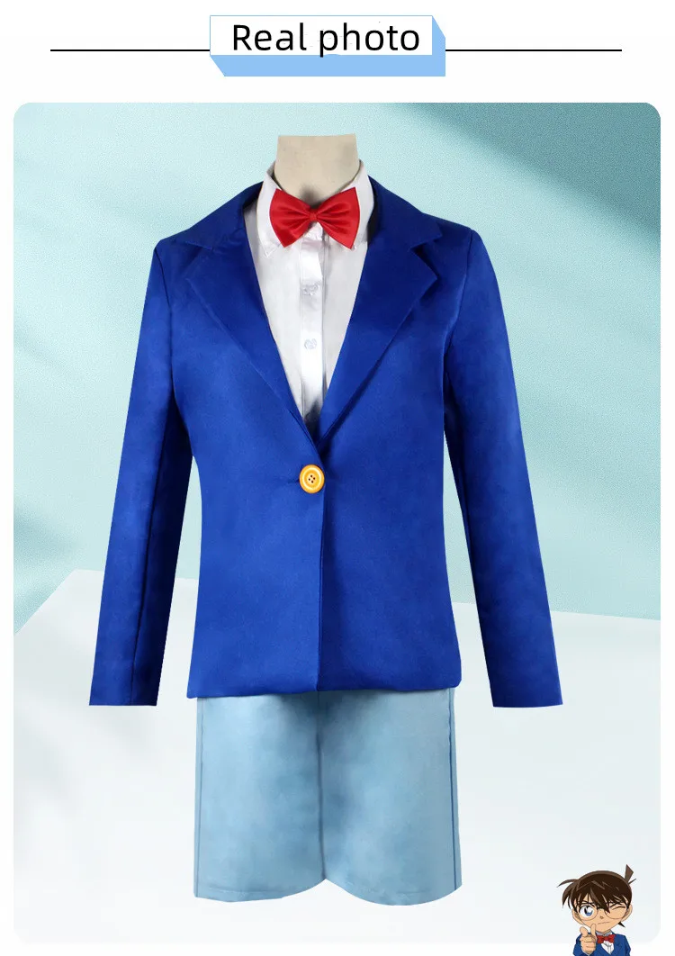 Detective Conan Edogawa Conan School Uniform Cosplay Costume Set (Unofficial)