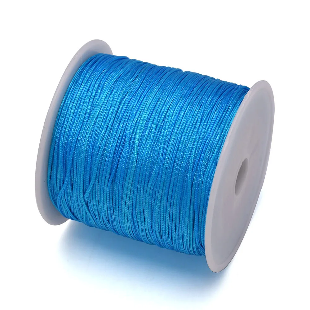 100 Yard 0,8 mm Nylon-Perlenschnur, schwarzer chinesischer Knoten, Rattail-Makramee-Schnurrolle für die Schmuckherstellung, Kumihimo-Verpackungszubehör – Detail 4