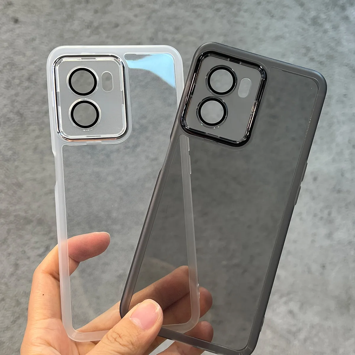 Enhanced Shockproof Translucent Soft TPU Phone Case with Camera Protection