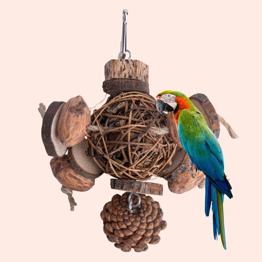Parrot Toy Teeth Grinding Pet Bird Toy Bite Resistant Pet Bird Chew Hanging Pendant