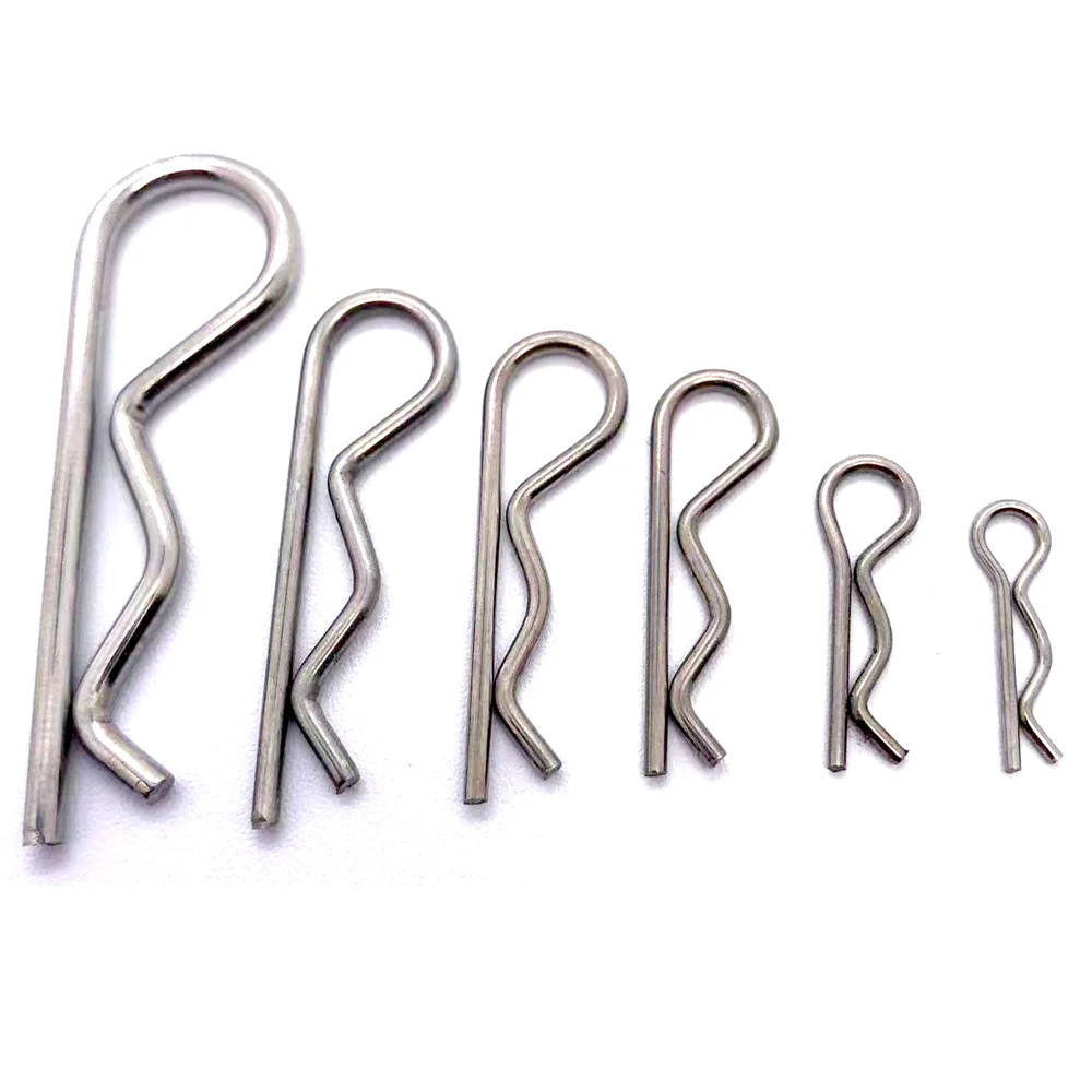 M1 M1.2 M1.6 M1.8 M2 M2.5 M3 M3.5 M4 M5 Stainless Steel R Type Spring Cotter Pin Wave Shape Split Clip Clamp Tractor Pin for Car cotter pin and r pin kits stainless steel cotter pin kit spring cotter pin split cotter pin stainless steel cotter pin spring pins