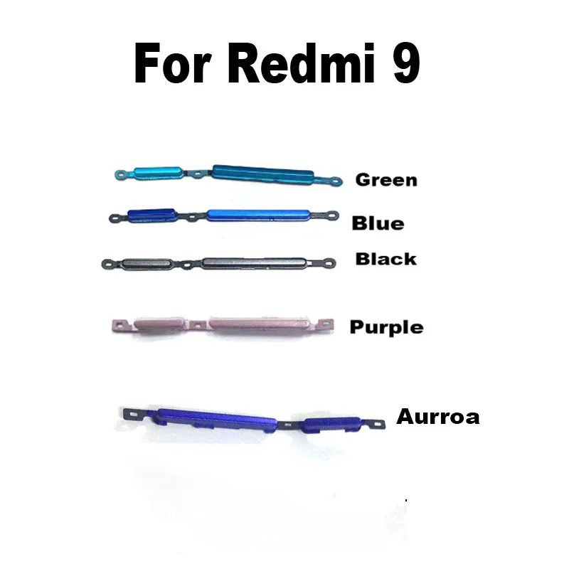 For Xiaomi Redmi 9 Power Volume Button Switch On Off Side Keys Replacement Repair Parts