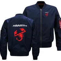 Men's Jacket Outdoor Waterproof Oversized Flight Jacket Abarth Logo Print Casual Fashion Windbreaker thicken Large size Jacket 1