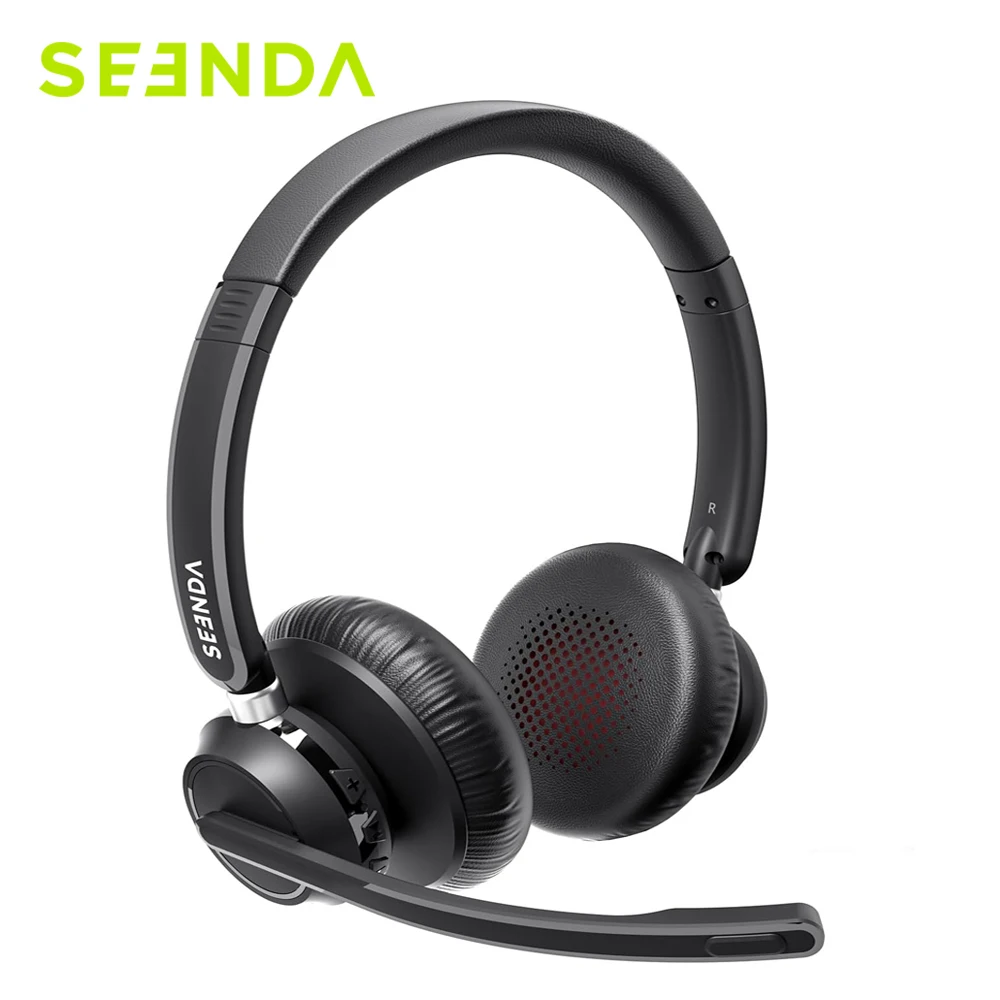 Seenda Wireless Headset with Microphone Noise Canceling Bluetooth 5.3 Headphone for Computer Laptop Cell Phones Skype Office