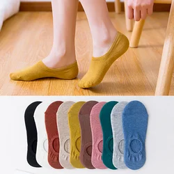 Candy Color Women Ankle Socks Fashion Casual Breathable Invisible Short Sock spring summer Unisex Korean Cotton Non-Slip Sox