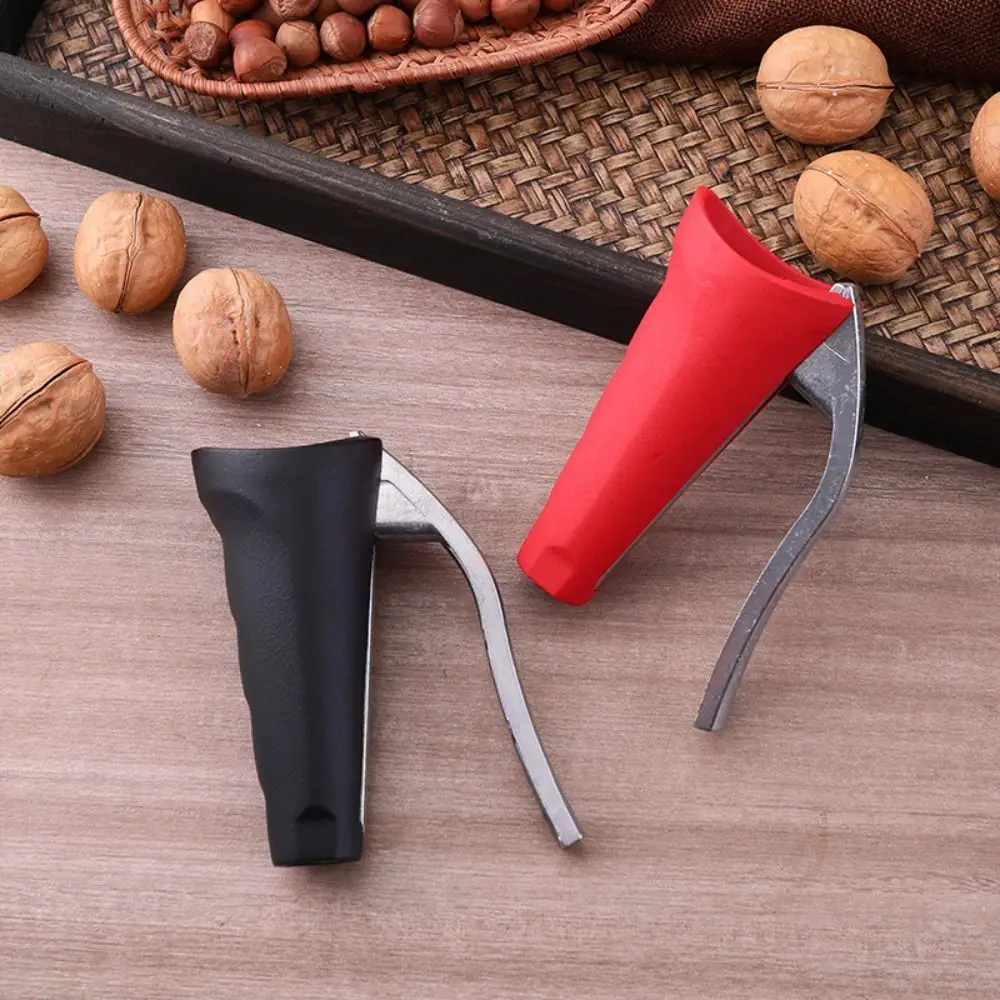 Durable Zinc Alloy Hazelnut Walnut Pliers Black Red Funnel Shape Pecan Nuts Clip Chestnut Gadgets Hazelnut Walnut