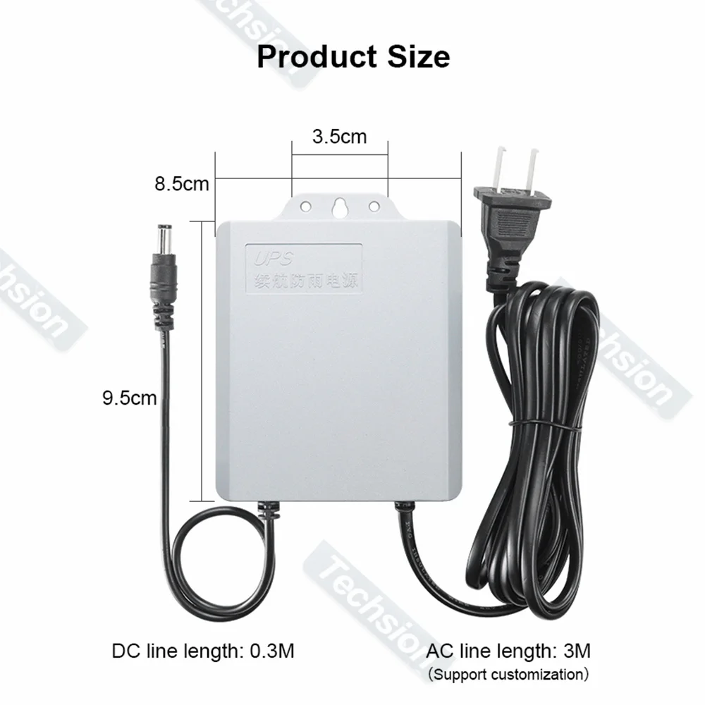 UPS Monitoring Power Outage Endurance Power Supply Without Battery Outdoor CCTV 12V 2A Custom Battery Working System IP Camera 6