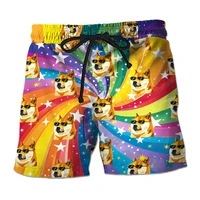 Funny Shiba Inu Graphic Beach Short Fashion Summer 3D Cute Dog Printed Holiday Vacation Swim Trunks Loose Streetwear Short Pants 1