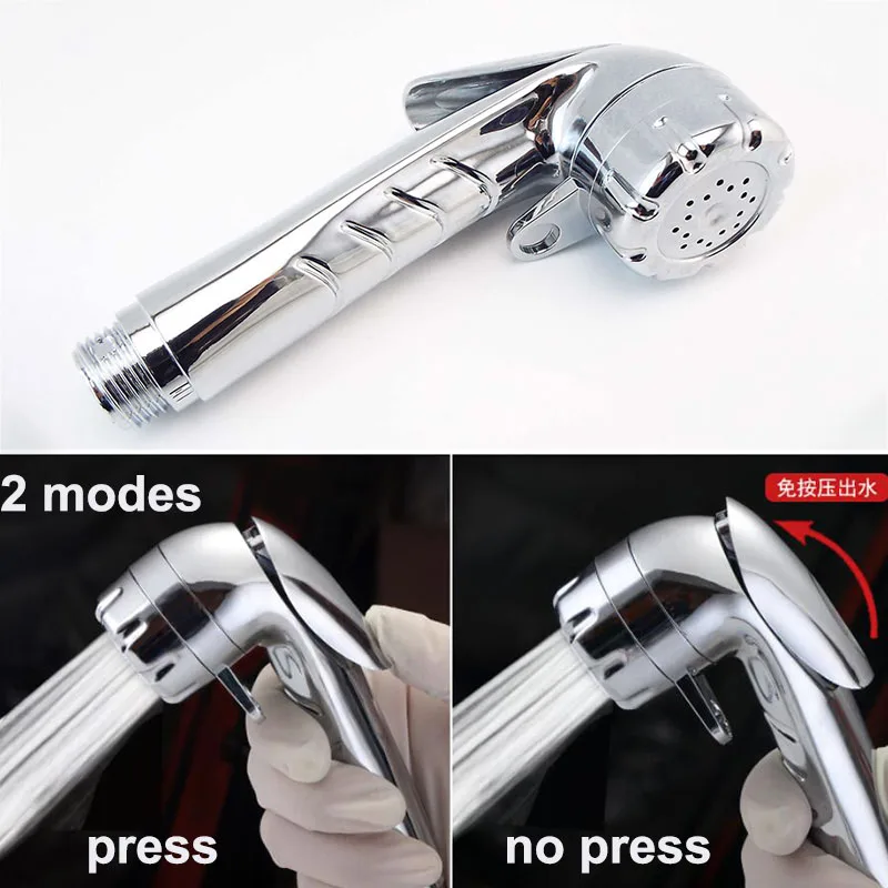 self clean Handheld Bathroom Bidet Shower Head Faucet Spray Gun ABS 1.5m 2m water hose spring tube Toilet Sprayer bathroom wash images - 6