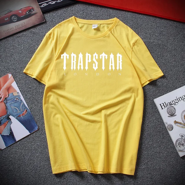Limited New Trapstar London Men's Clothing T-Shirt XS-2XL Men Woman fashion t-shirt men cotton brand teeshirt yellow