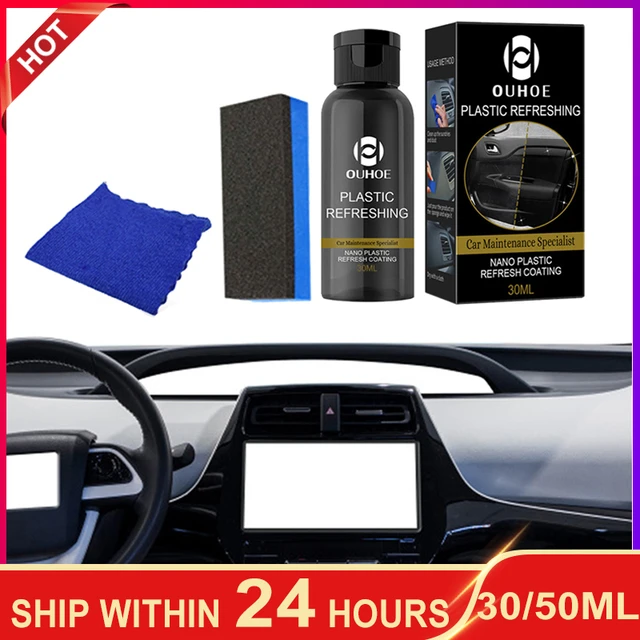 30ml/50ml Plastics Refreshing Coating Agent Car Refurbishment Cleaning  Agent Plastics Parts Refurbish Agent Car Exterior - Plastic & Rubber Care -  AliExpress