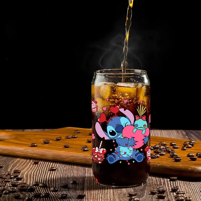 3D Stickers Miniso Stitch Series Easy peel waterproof DIY Decals uvdtf crystal 16oz uv dtf tumbler cup wraps