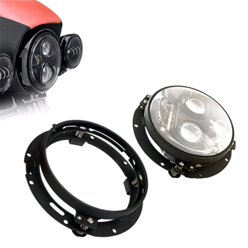 

Mounting Bracket for 7 inch LED Headlight Round Ring Headlights Mount Lamp Holder Brackets Compatible with Jeep Wrangler JK TJ