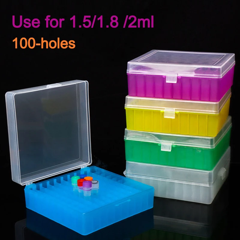 Plastic Test Tubes Test Tube Box Centrifuge Tube Storage Box Cryotube Boxes Portable Sample Frozen For 1.5ml 1.8ml 2ml