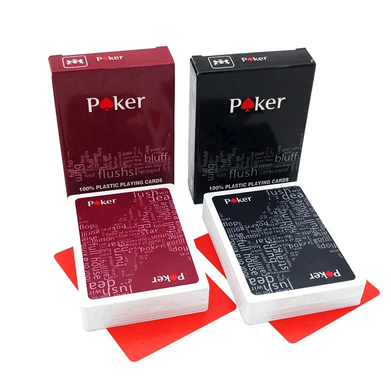 

10 Pcs/Lot Texas Hold'em Poker Cards Baccarat Plastic PVC Playing Cards Waterproof Frosting Poker Card Entertainment Board Games