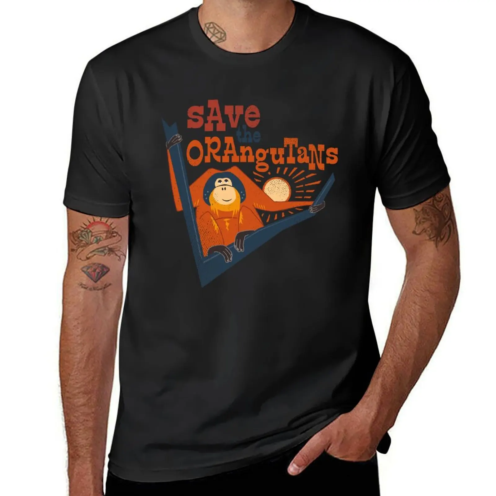 Save the Orangutans T-Shirt tops sweat cute tops mens t shirts pack