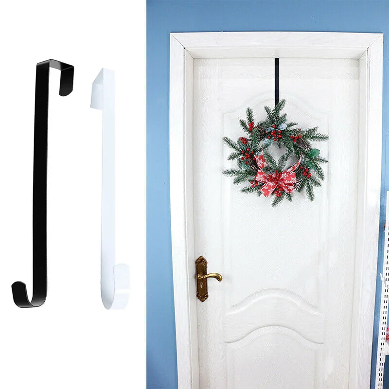 

Floral Wreath Hanger Over The Door Large Wreath Metal Hook For Christmas Easter Wreath Front Door Hanger Xmas Party Supplies