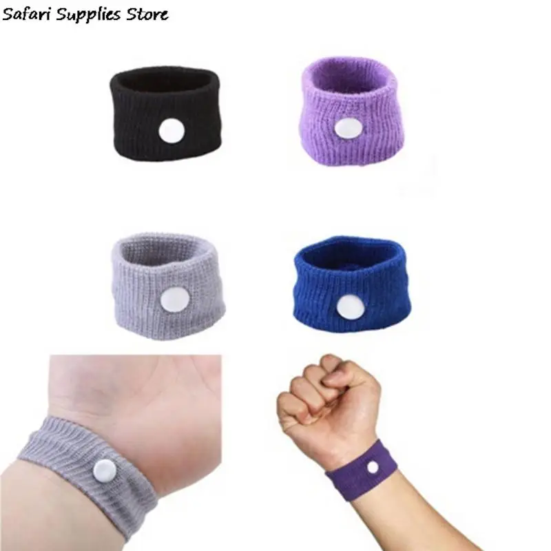 New Wrist Band Anti Nausea Wristbands Sickness Car Motion Sea Sick Ship Plane Cotton Adjustable Travel Reusable