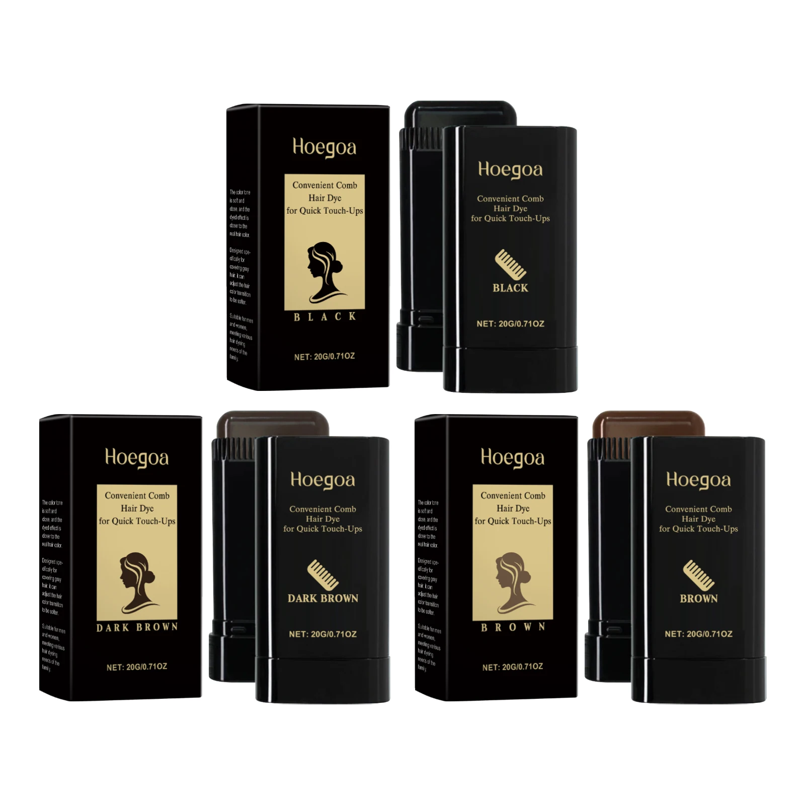 Hair Coloring Stick: Natural & Gentle, Non-Irritating, High-Pigment Temporary Hair Color