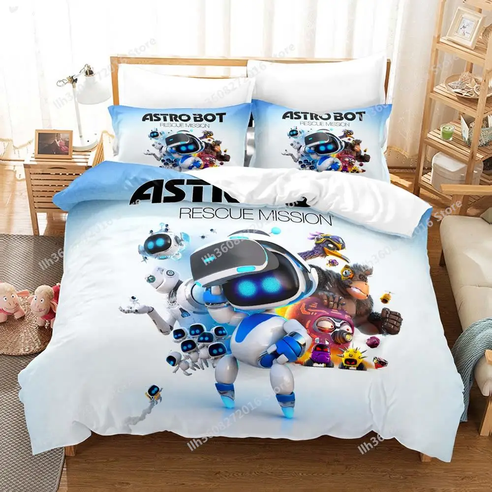 ASTRO BOT Bedding Set Single Twin Full Queen King Size Bed Set Adult Kid Bedroom Duvetcover Sets 3D Print Anime Bed Sheet Set