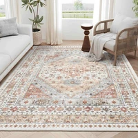 Bohemian  Area Rug Ethnic Print Turkish Vintage Carpet Washable Living Room Rugs Traditional Ottoman Court Doormat Home Decor 1