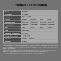 Netac M2 2280 SSD Hard Drive 250GB  500GB 1T 2T M.2 Nvme PCIe Gen3x4 3500MB/s with Original chipfor Laptop Desktop - Image 6