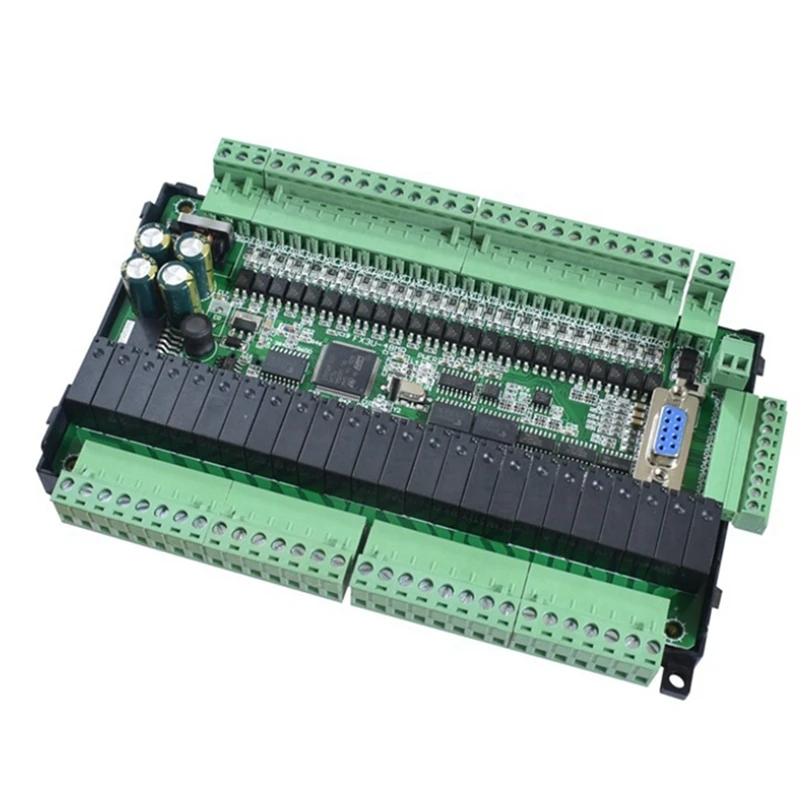 

2X FX3U 48MR RS485 RTC (Real Time Clock) 24 Input 24 Relay Output 6 Analog Input 2 Analog Output Plc Controller