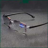 Intelligent Zoom Anti-blue Light Reading Glasses Frameless Cutting Edge Presbyopic Glasses Men and Women Presbyopic Glasses