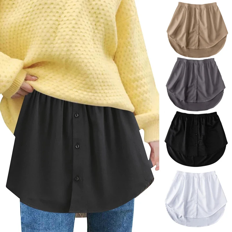

Fake Skirts Detachable Shirt Irregular Tail Blouse Hem Extender Fake Hem Mini Skort Women Kawaii Irregular Street Trendsetters