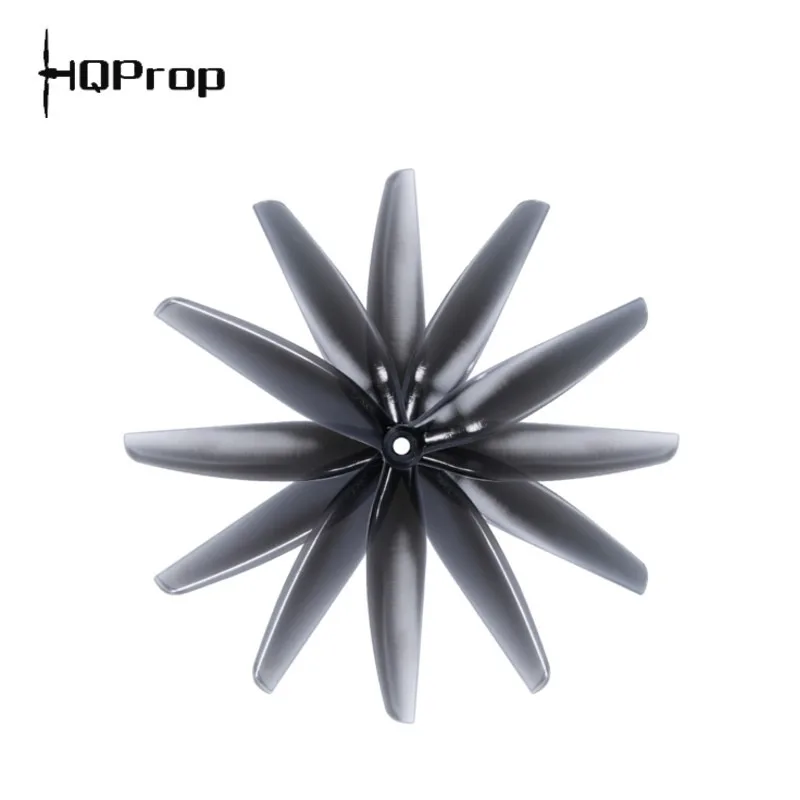 Paire d'hélices de drone 7x4 3 lames en polycarbonate, emballage individuel transparent.