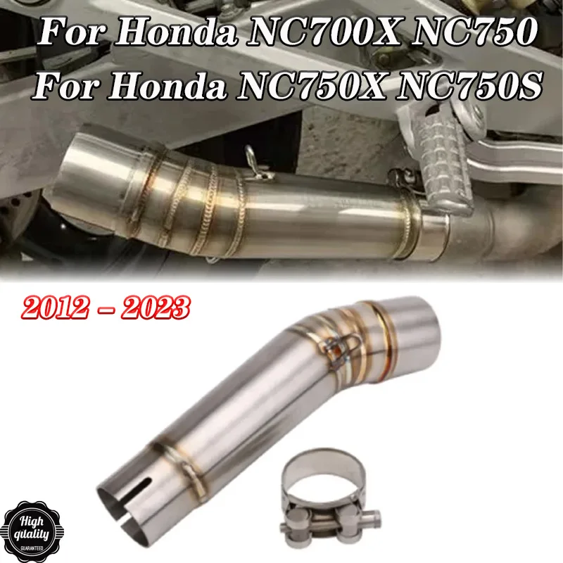 

51mm Slip on For Honda NC700 NC700X NC750 NC750X NC750S 2012 - 2023 Motorcycle Exhaust Muffler Middle Link Pipe Escape Moto
