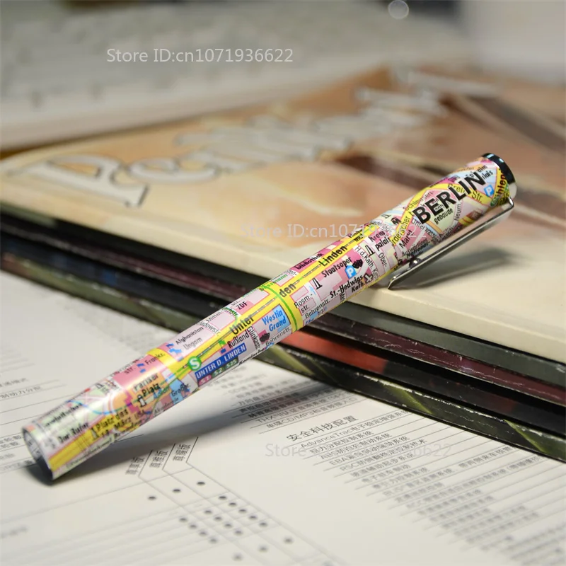 Lovely Benovel Berlin Map Fountain Pen Metal Ballpoint Pen 0.6mm Nib ...