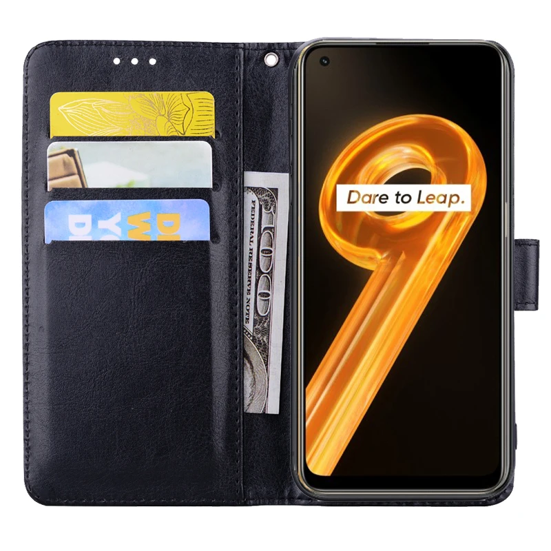 Flip Cover For Realme Case Magnetic Card Wallet Leather Stand