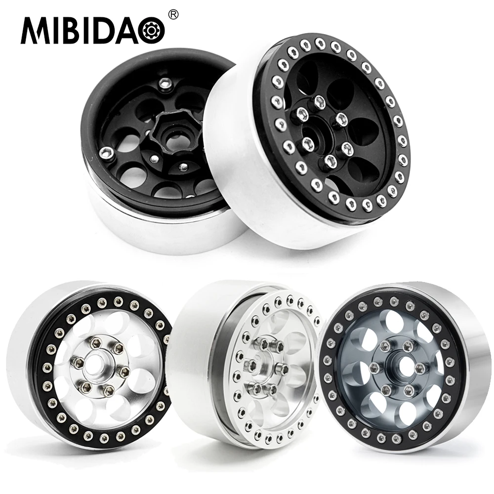 

Колесные диски MIBIDAO из алюминиевого сплава, 1,9 дюйма, обода, ступицы для Axial SCX10 II 90046 AXI03007 1/10, детали для радиоуправляемой модели гусеничного автомобиля