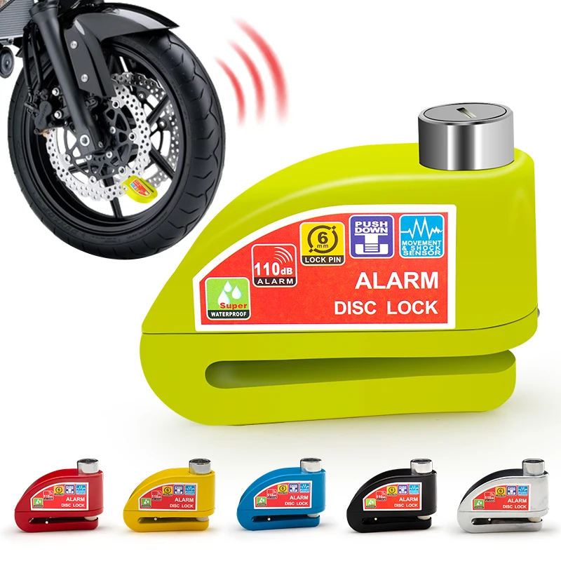 

C2 Motorcycle Bicycle Lock Alarm Safety Protection Padlock Disc Aluminum Alloy Anti-Theft Reminder Rope Lock Motorcycle Accesso