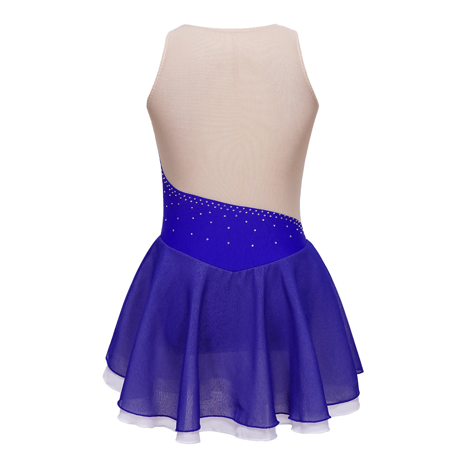 Kids Girls Artistic Skating Dress Shiny Rhinestone Ballet Jersey Body Lyrical Dance Costume Rhythm Gymnastics Tight jumpsuit ballet dress dance leotard