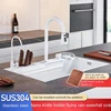 Nano White Stainless Steel Kitchen Sink Multifuctional Sink Waterfall Kitchen Faucets with Drainer Kitchen Novel Accessories 2