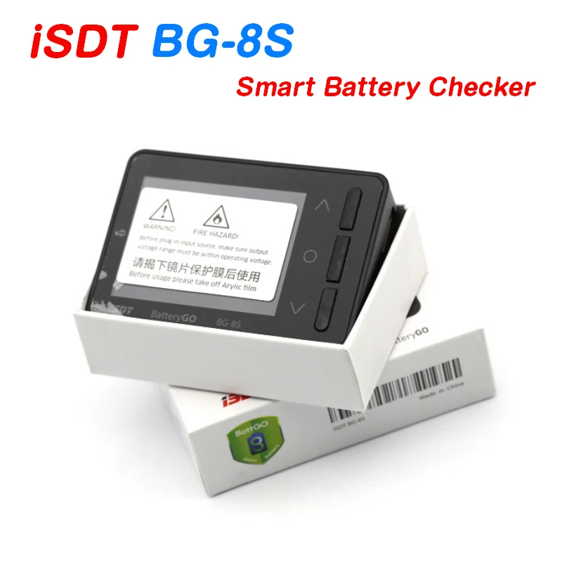 ISDT BG-8S Testeur De Capacité De Batterie, écran LCD, Testeur De Tension Pour Batteries LiPo/Life/Li-ion/NiMH/Nicd