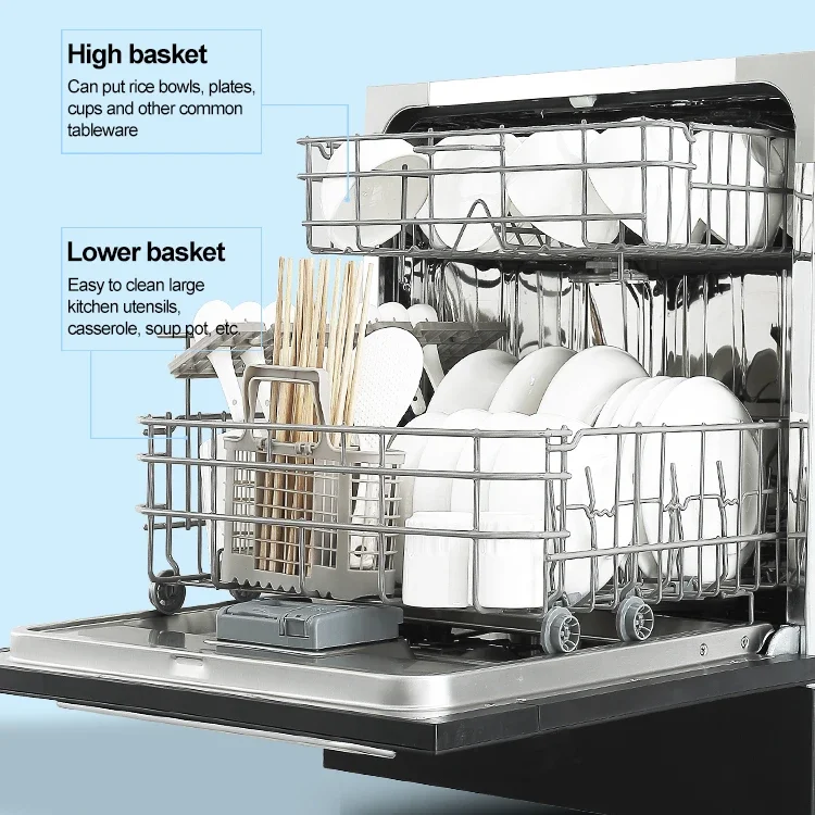 13 Sets Commercial Mini Freestanding/built-in Dishwasher Home Kitchen Portable Countertop Dishwasher Equipment 5