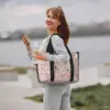 Custom Funny Nurse Pattern Grocery Tote Shopping Bag Women Big Capacity Health Nursing Beach Gym Travel Bags 6