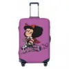 Funny Mafalda Suitcase Cover Cartoon Business Cruise Trip Protector Holiday Strectch Luggage Accesories 2
