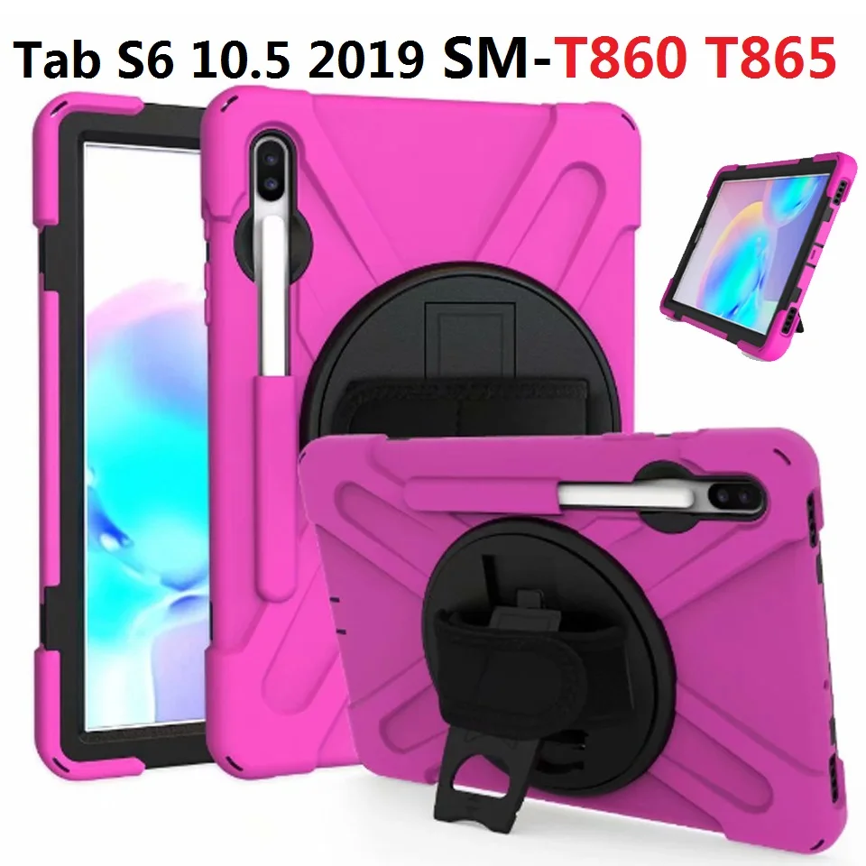 Prova de Choque com Alça de Mão para Samsung Galaxy Tab s6 10.52023 Sm-t860 T865 Sm-t865 Sm-t865 s Case à