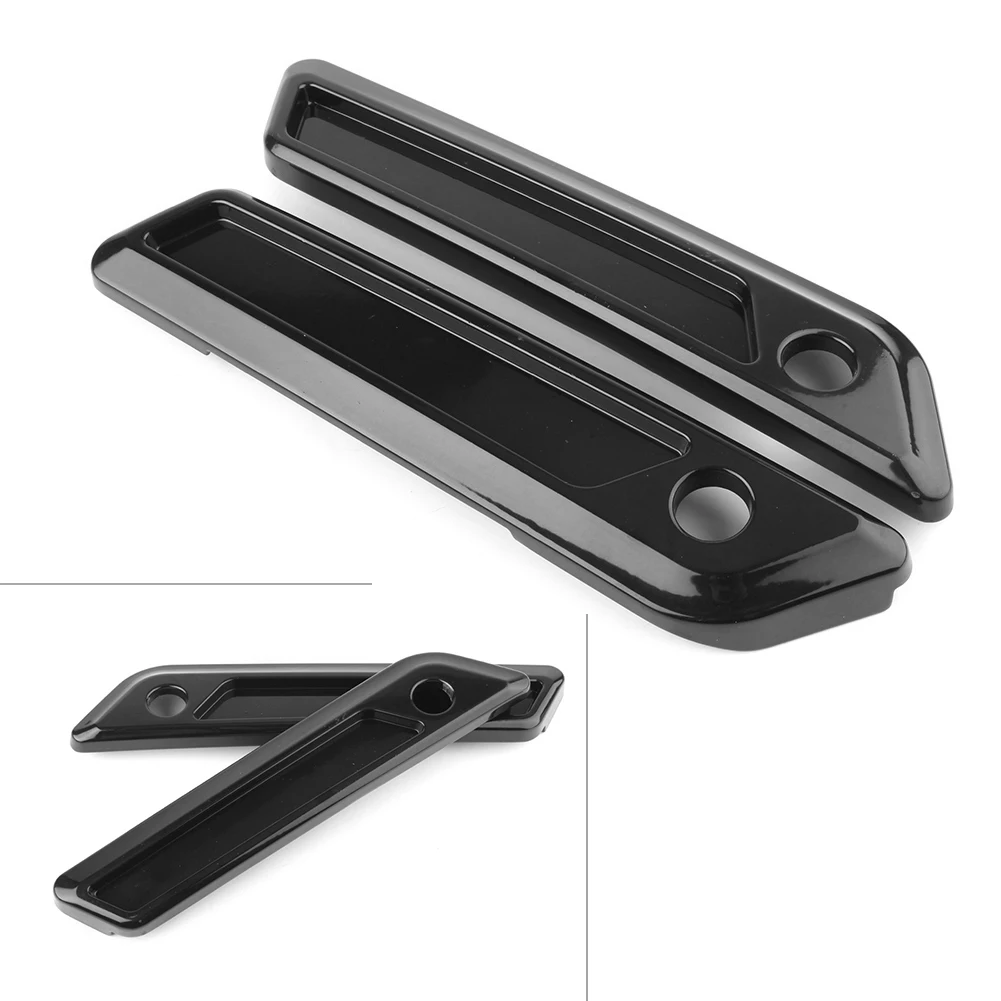 

Black Motorcycle Saddlebag Latch Cover For Harley Davidson Touring Road King Street Glide FLHT 2014 2015 2016 2017 2018 2Pcs
