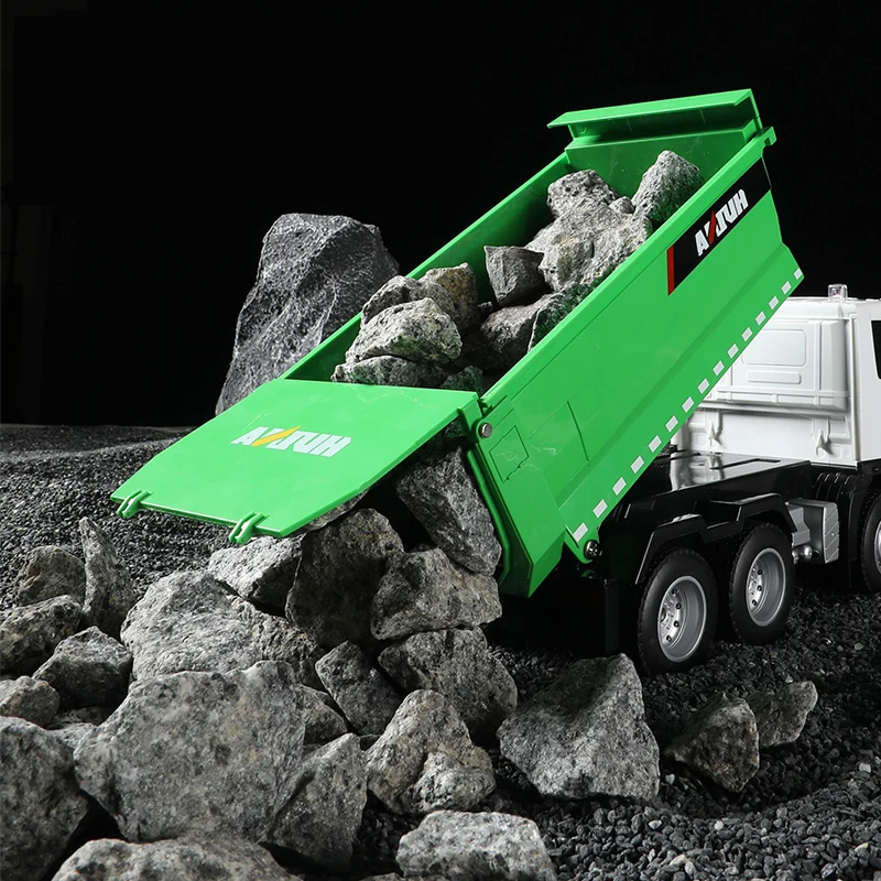 Huina 332 1:18 RC Tipper Truck Remote Control Simulation Engineering 2.4G Six-Channel Remote Control Dump Truck Boys Toys Gifts 2