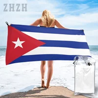 More Design Bath Towel Cuba Flag Emblem Quick dry Microfiber Absorbing Soft Water Breathable Beach Swimming Bathroom 2