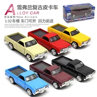 ⁦مجسم شاحنة بيك اب شيفروليه كلاسيك عتيقة بطول 13 سم | Vintage Chevrolet Pickup Truck Diecast Metal Model Car 13cm⁩ - الصورة ⁦2⁩