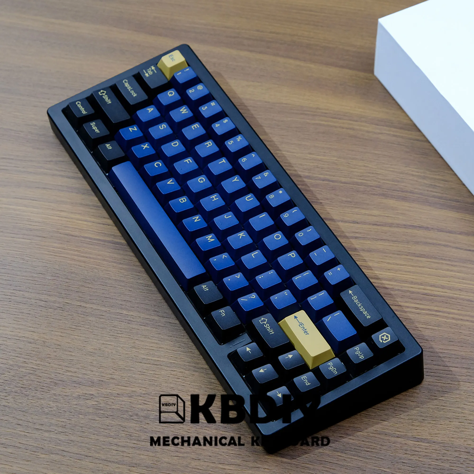Kbdiy-gmk Samurai Azul Keycaps Conjunto para Teclado Mecânico Pbt Double Shot Cereja Perfis Iso mx Switches Personalizado 177 Chaves - Imagem 5
