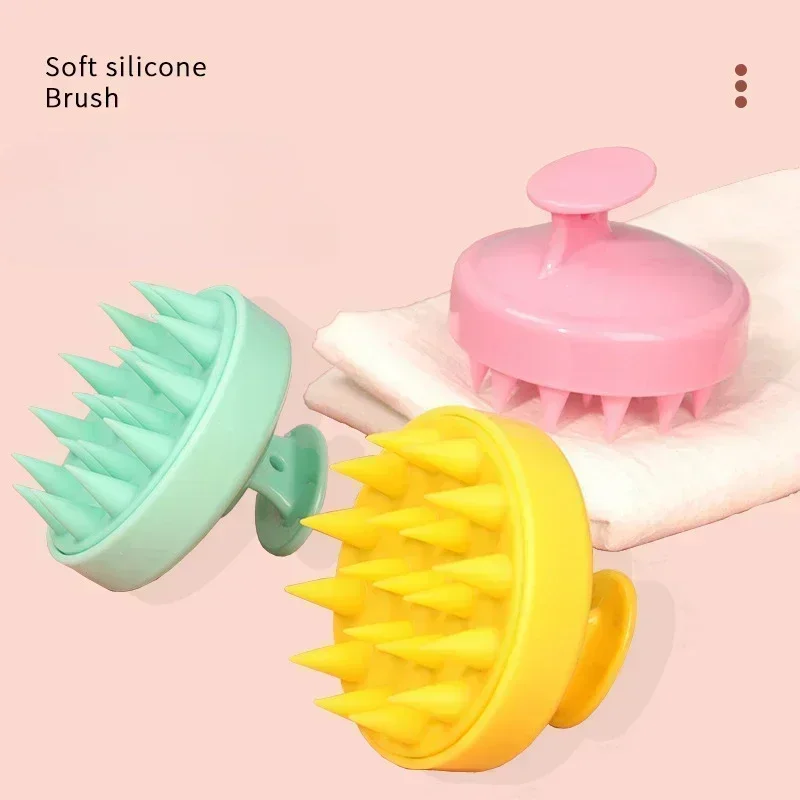 Plastic Silicone Massage Comb Scalp Massage Head Brush Bath Comb Brush Shampoo
