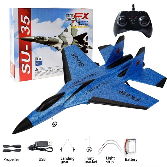 Modelo De Avião De Controle Remoto Su27 Rc Com Baterias Recarregáveis  Brinquedos Para Crianças - Aviões De Controle Remoto - AliExpress